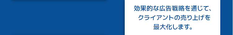 Webサイトの分析／改善を行い、継続的な収益向上につなげます。